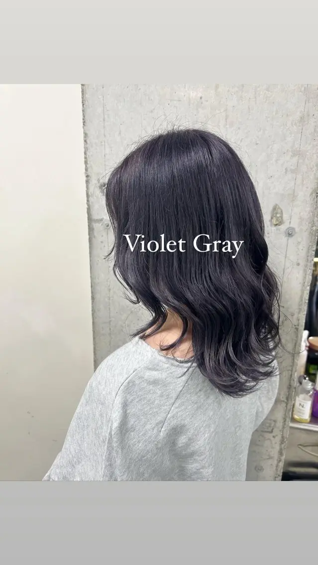 ミディアム カラー バイオレットカラー ヘアカラー Rin♡透明感ピンク 🎀白肌ラベンダーのヘアスタイル