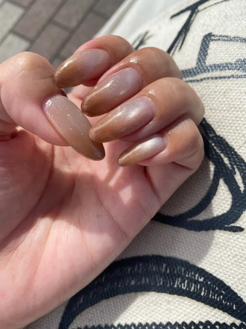 NEW✨オフ込み✨うるマググラデーション🌰🧸🧶片手一本ずつ選べるパーツ🌷💅🏻の写真
