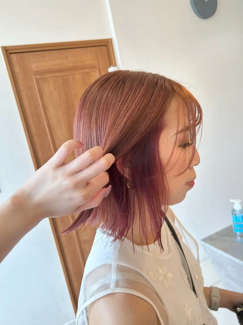 ミディアム ヘアカラー トップスタイリスト 林すずかのヘアスタイル