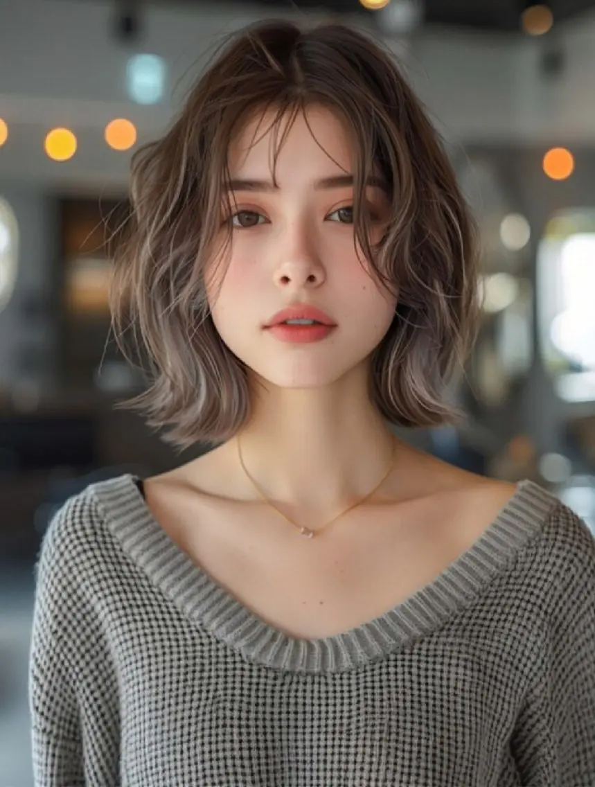 ミディアム カラー schwarz  黒森一馬のヘアスタイル