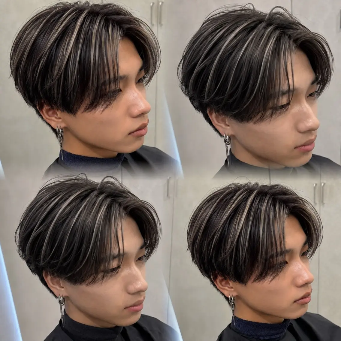 カラー メンズ メンズハイライト ハイライトカラー ヘアカラー 原宿/ハイライト バレイヤージュ/大智のヘアスタイル