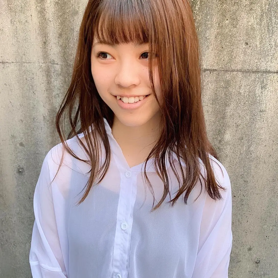 セミロング カラー 中川 竜誠のヘアスタイル