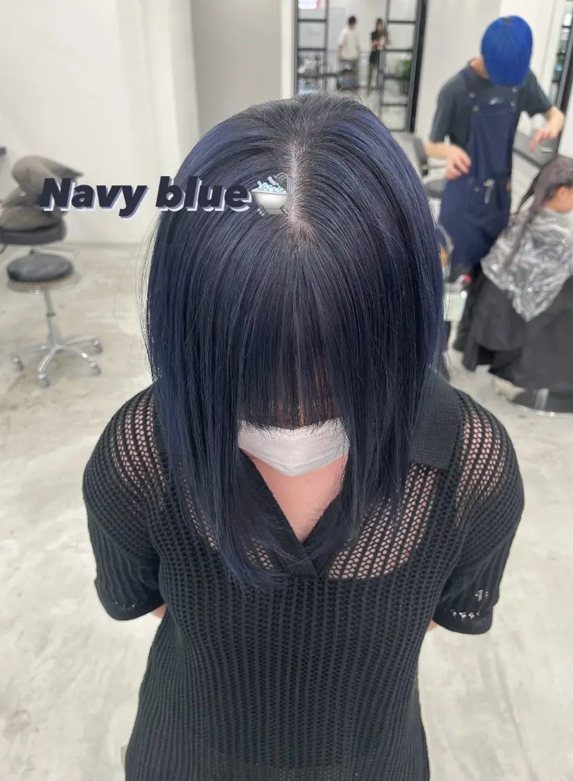 ミディアム カラー ブリーチ ブルーカラー 🫧‪Ameri🫧 Emma ecoleのヘアスタイル