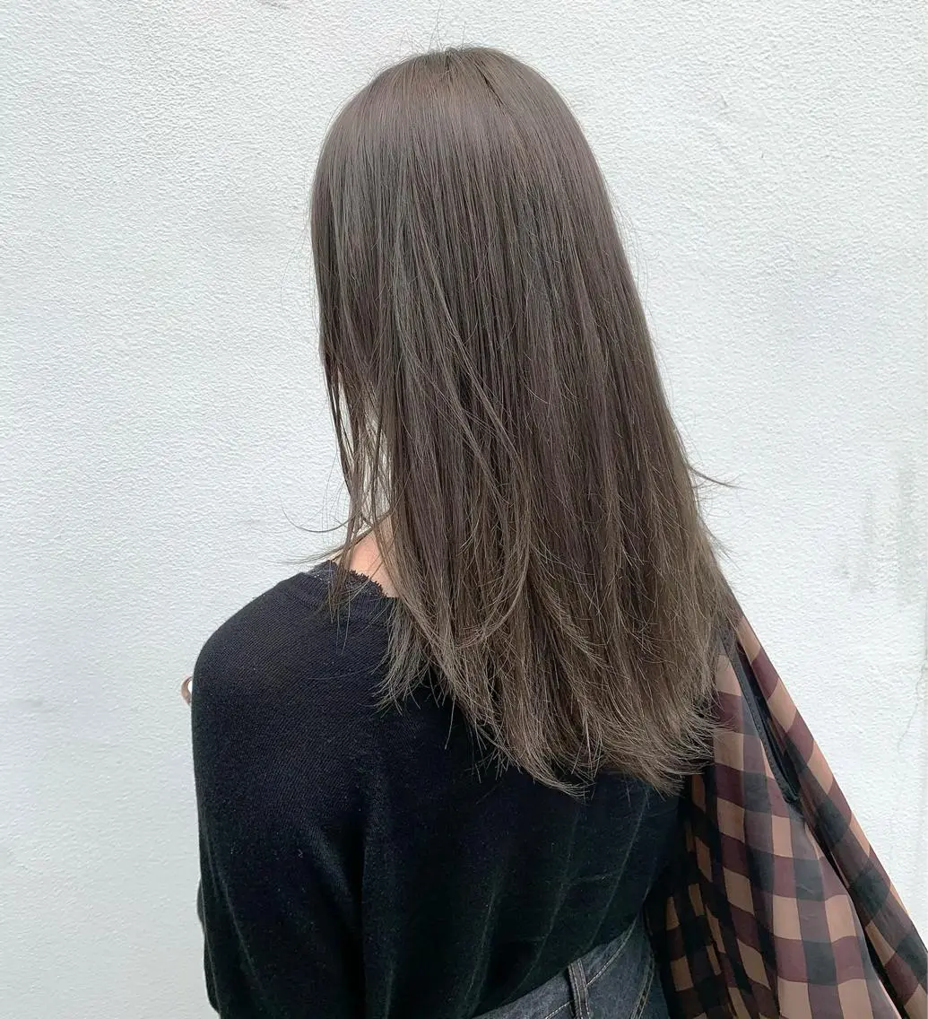 ロング カラー ヘアアレンジ グレージュ ヘアカラー トリートメント 〽️magico/ ウルフDaiki〽️のヘアスタイル