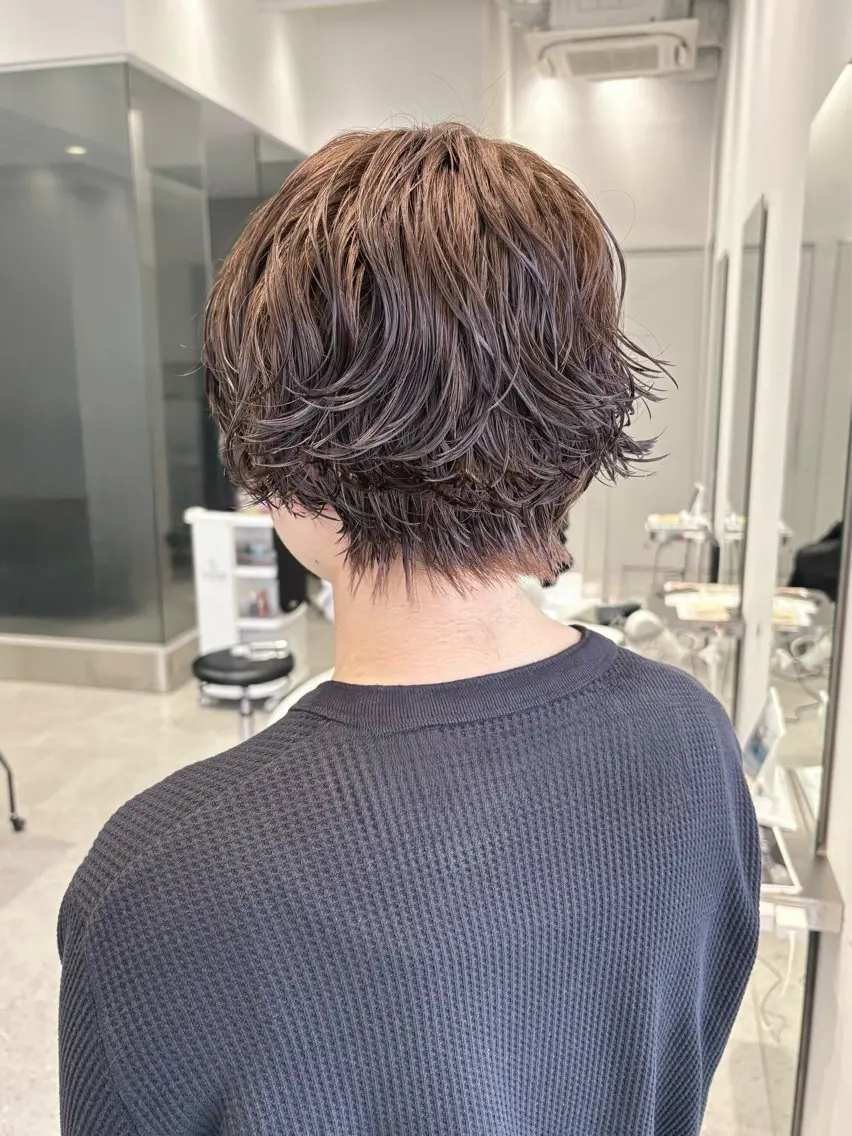 ショート パーマ カット パーマ すぎもと さき⚡️ レイヤー・*パーマのヘアスタイル