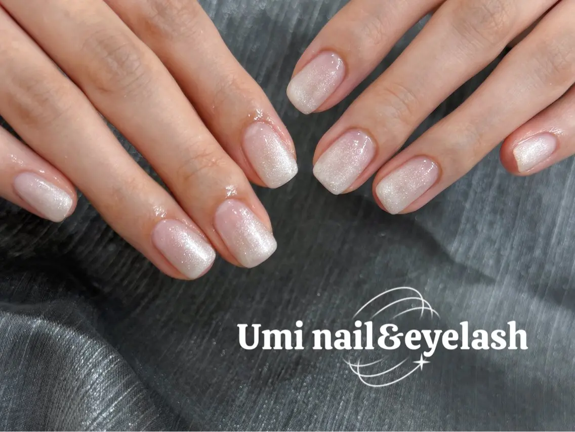ネイル 長さ出し ジェルネイル 韓国ネイル マグネットネイル 持ち込み Umi nail& eyelashのネイルデザイン