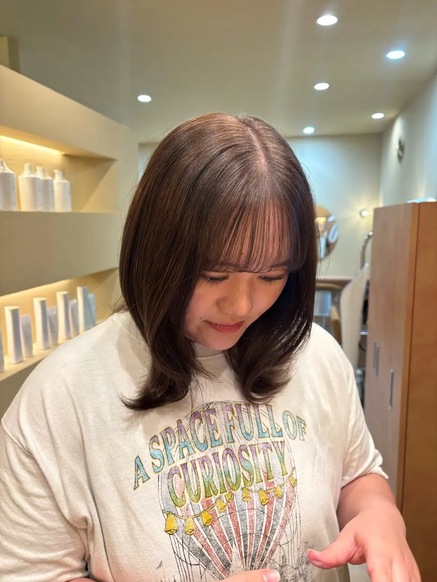 ミディアム 金木 凜花のヘアスタイル
