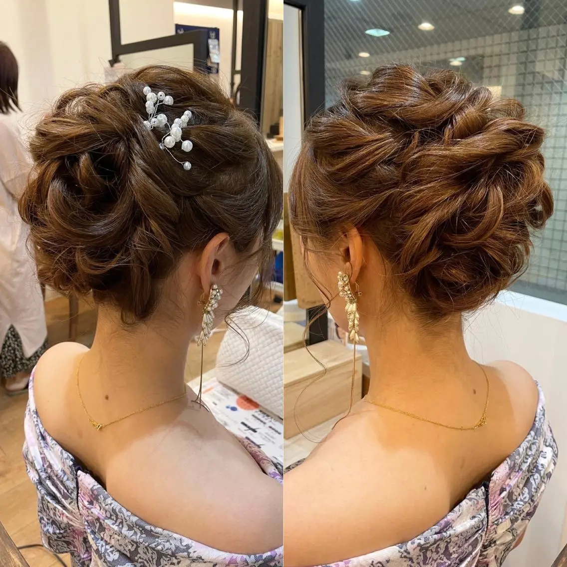 セミロング ヘアアレンジ CASA 祇園四条のヘアスタイル