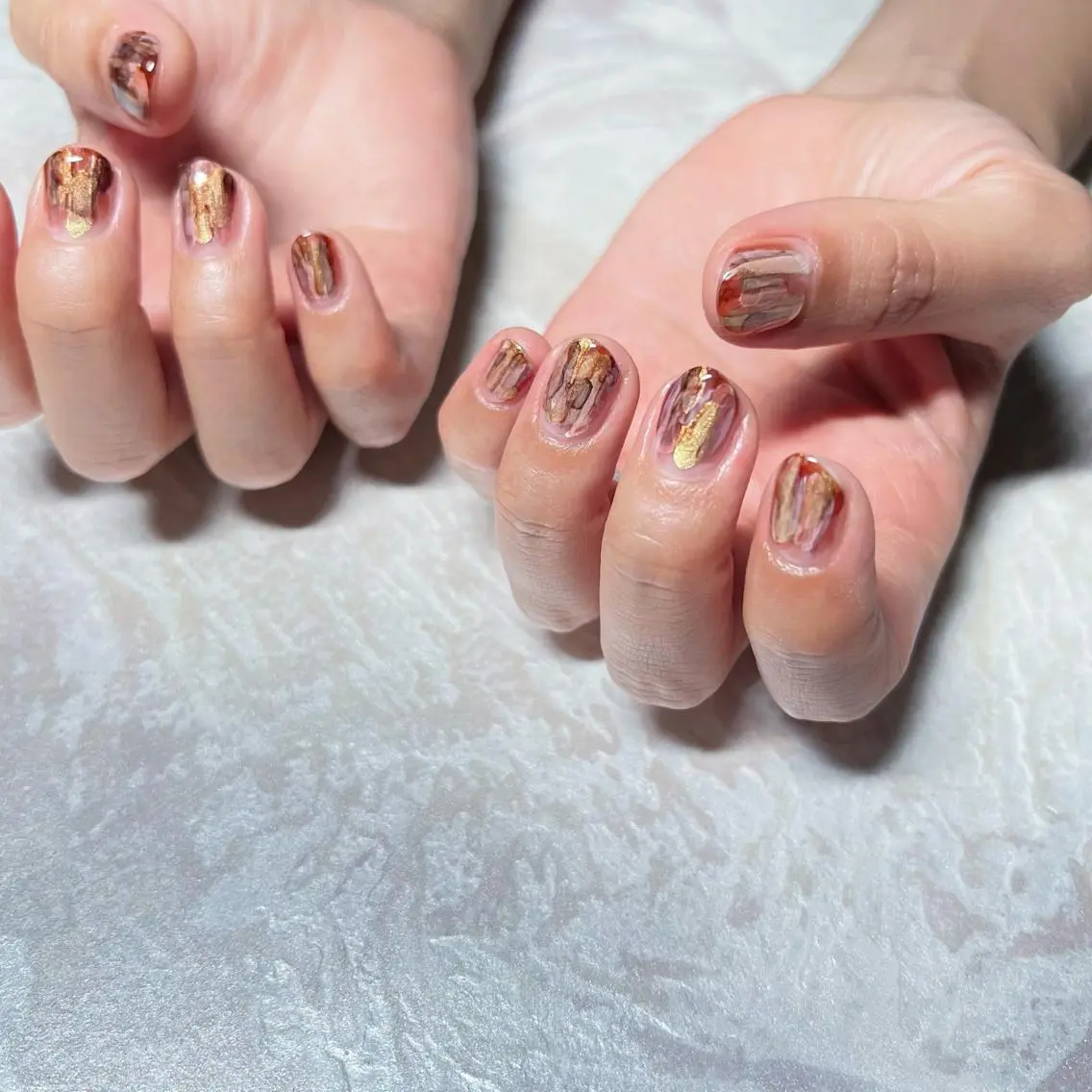 ネイル マグネットネイル ニュアンスネイル ショートネイル gemickle nailのネイルデザイン