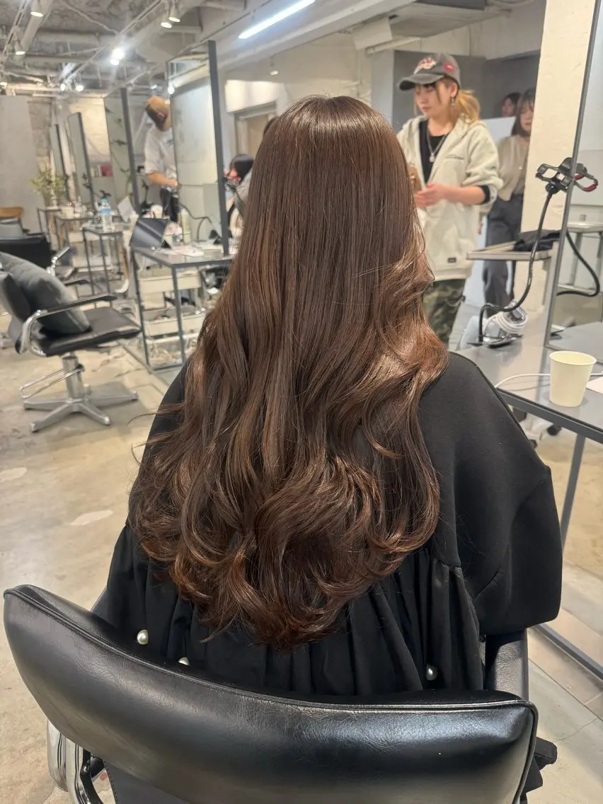 セミロング カット ヘアカラー トリートメント 新宿/顔周りカット +レイヤー=しずく♩のヘアスタイル