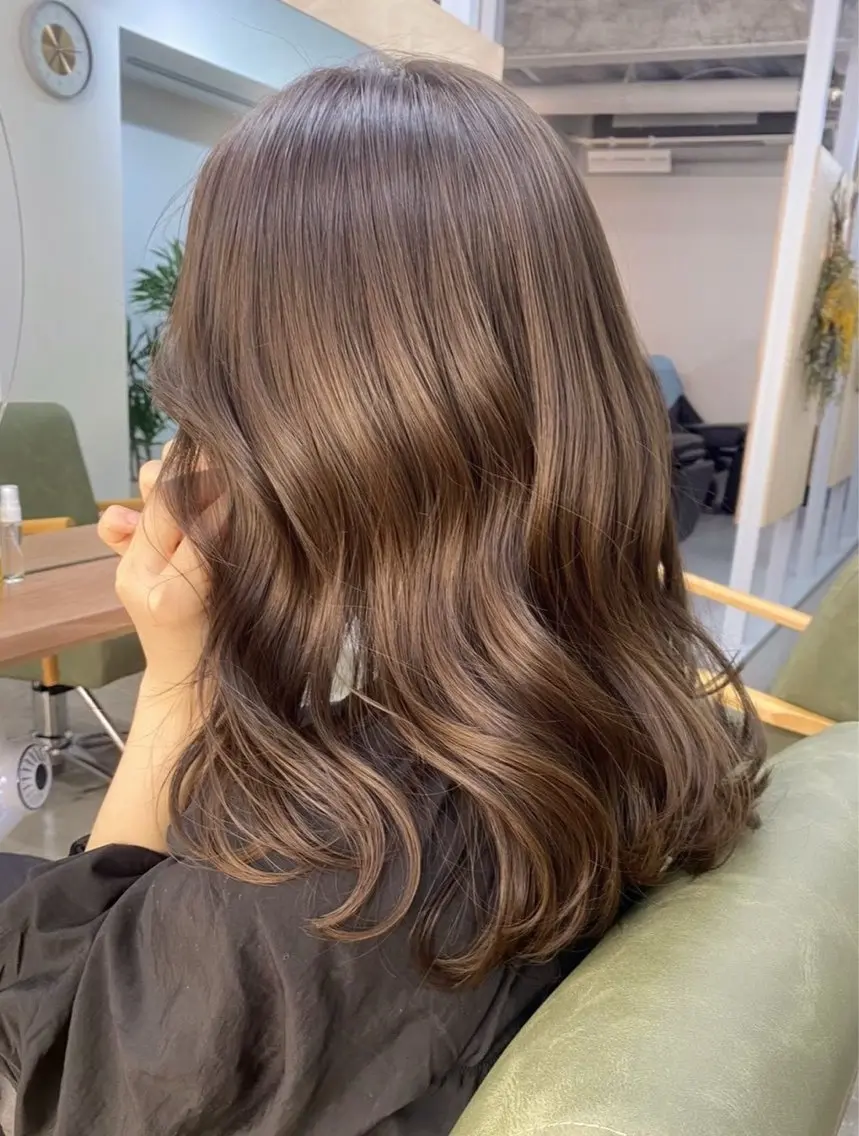 ロング カラー カット ヘアカラー トリートメント まさと/ヘーゼルベー ジュ/レイヤーカットのヘアスタイル
