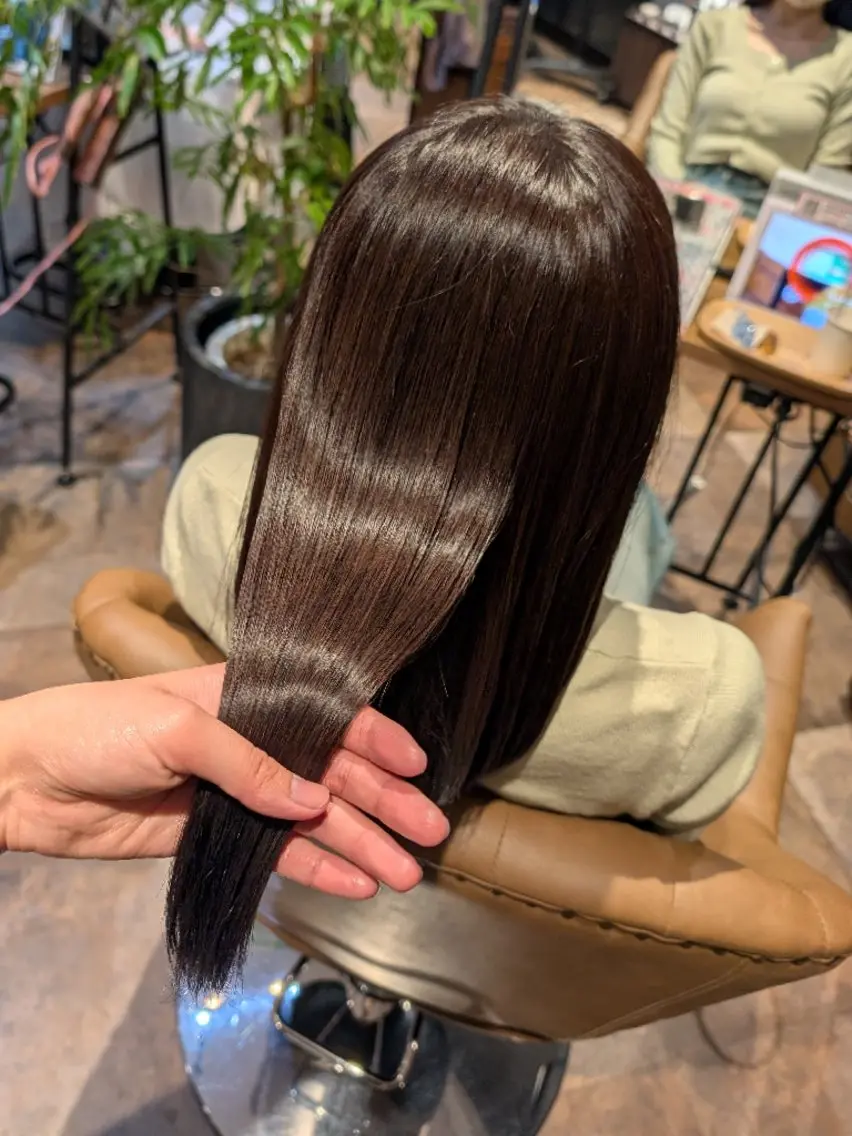 セミロング アッシュ 髪質改善 寺田百花/メンズ カットモデル募集中のヘアスタイル