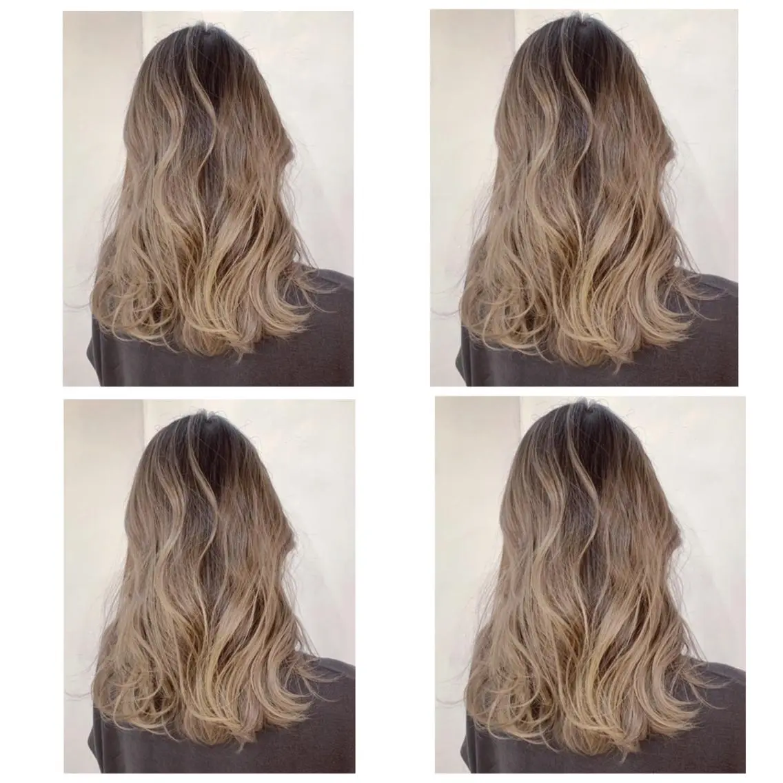 ミディアム カラー アッシュ バレイヤージュ ブリーチ デザインカラー グレージュ カット ヘアカラー トリートメント 京都大人女性ショート 徒歩1分/秋山のヘアスタイル