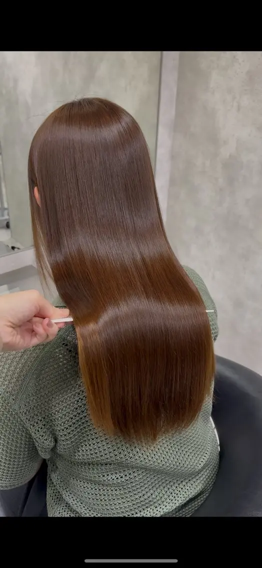 ロング 韓国風ヘア 縮毛矯正 🤍モテレディヘア 🤍Hitohaのヘアスタイル
