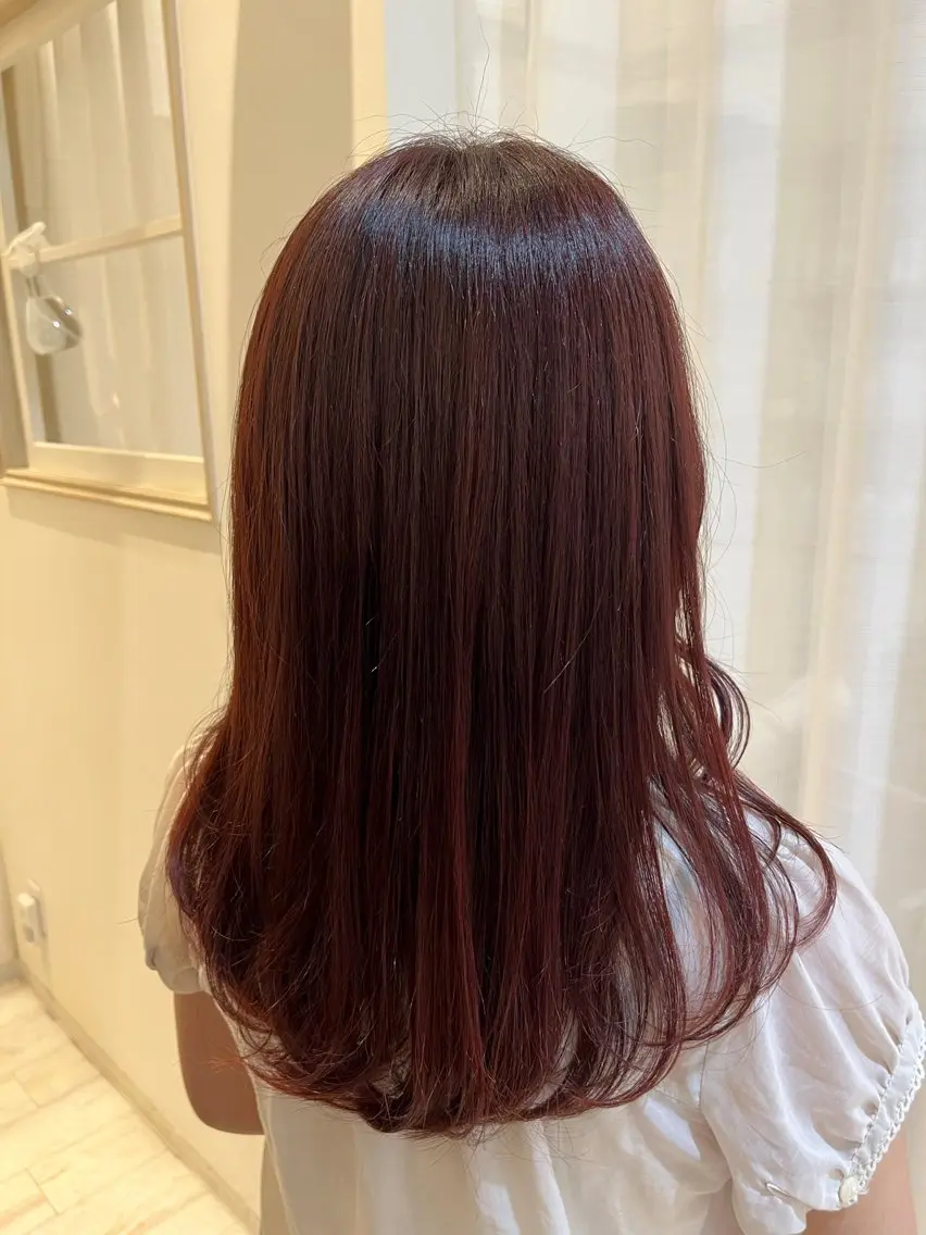 ロング カラー ブリーチ ブリーチなしカラー 加藤 風花のヘアスタイル