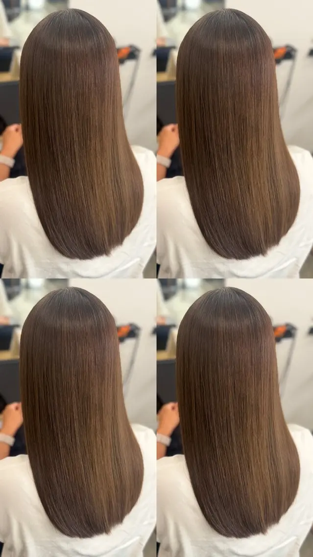 セミロング ヘアカラー トリートメント 髪質改善🪽 森川☜ ☜ のヘアスタイル