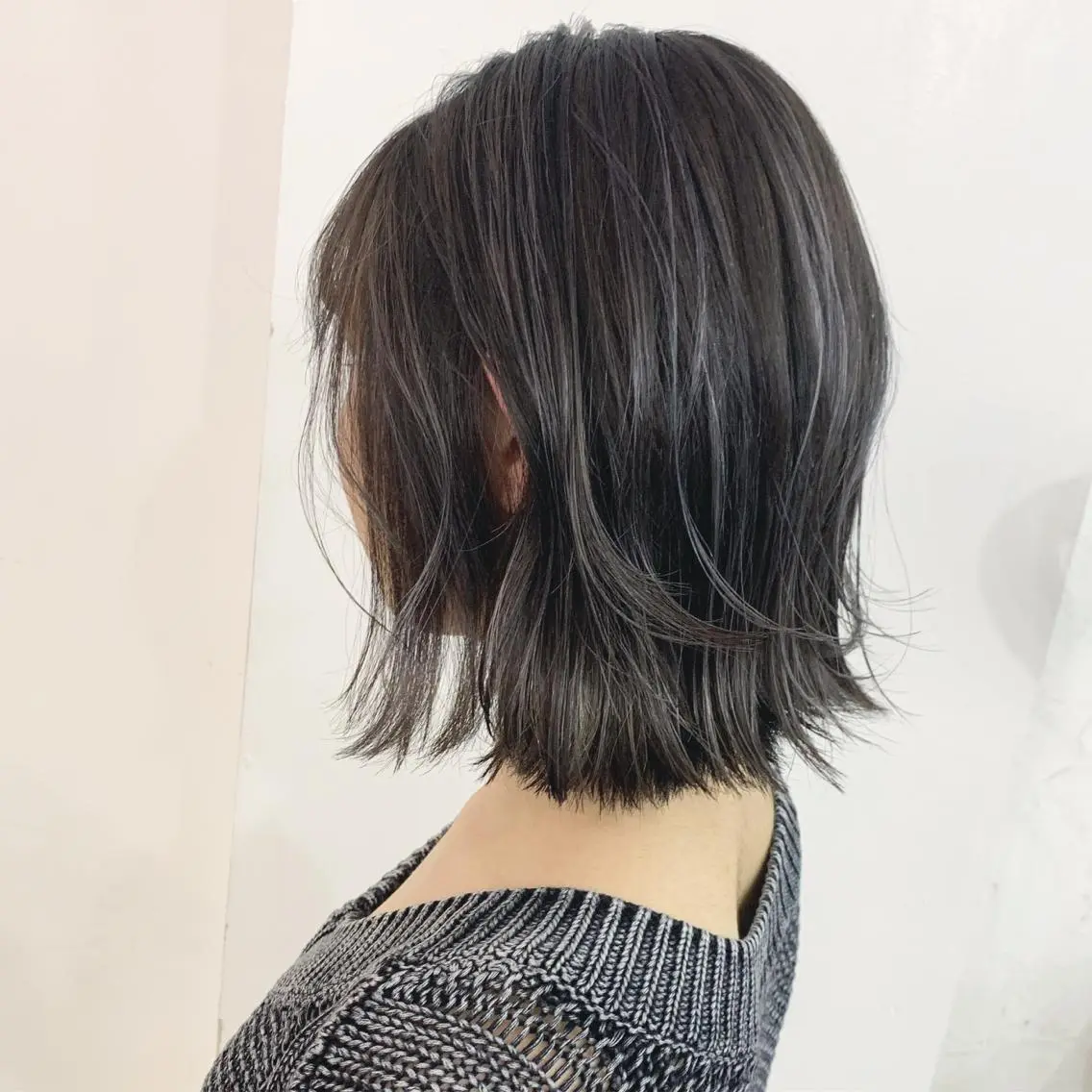 ミディアム カラー ハイライトカラー ラベンダーカラー ハイライト 渋谷ブリーチカラー 韓国ヘアyuikoのヘアスタイル