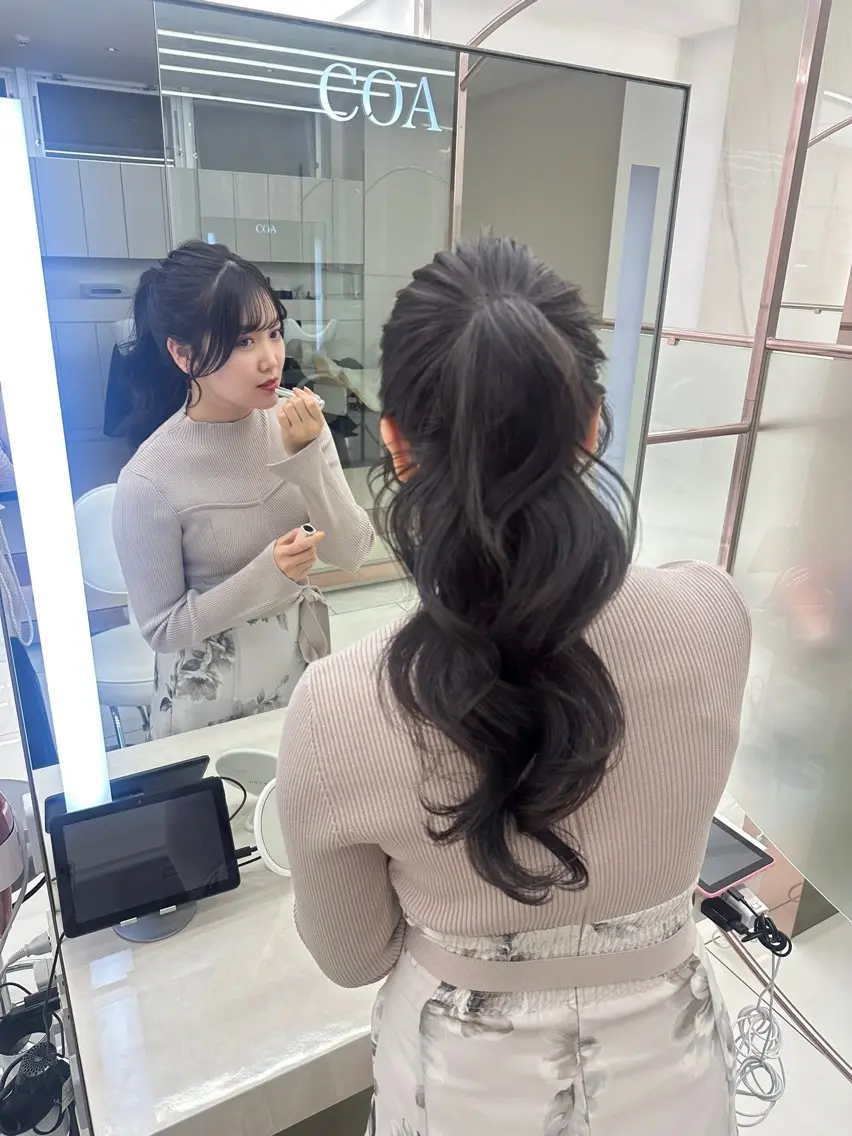 カラー ヘアアレンジ ミディアムカット/ COA銀座🐩マコのヘアスタイル