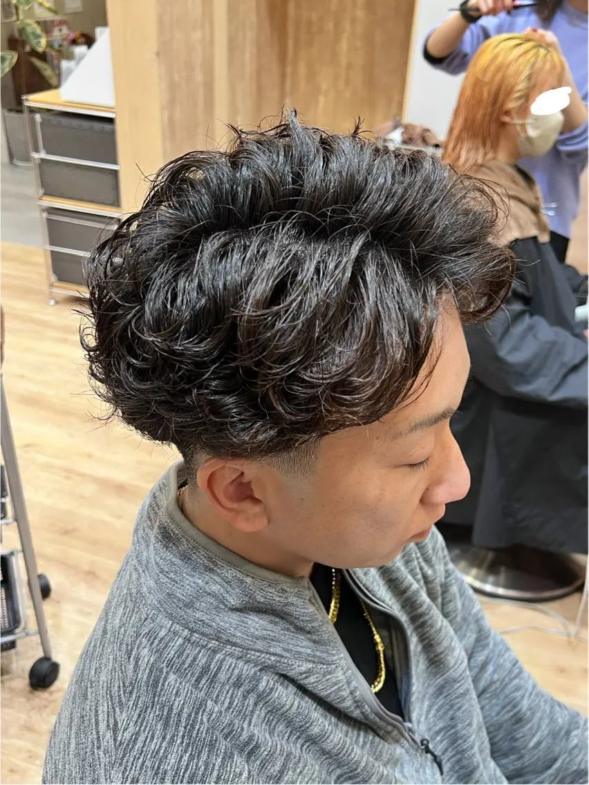 パーマ メンズ カット パーマ 小田 暉のヘアスタイル