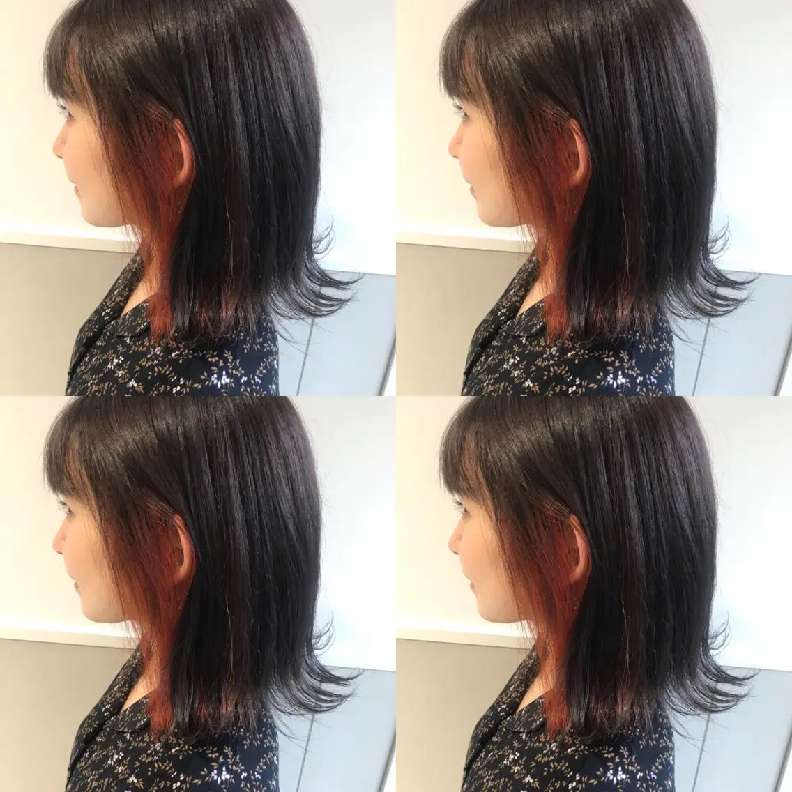 ミディアム カラー 小栗 麻衣のヘアスタイル