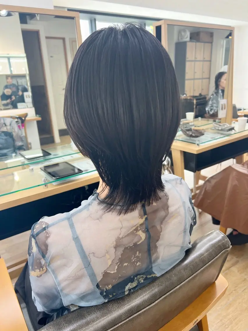 ショート レイヤーカット ショートヘア ウルフカット ウルフレイヤー カット パーマ/ハイライト 💙鶴岡　愛💙のヘアスタイル