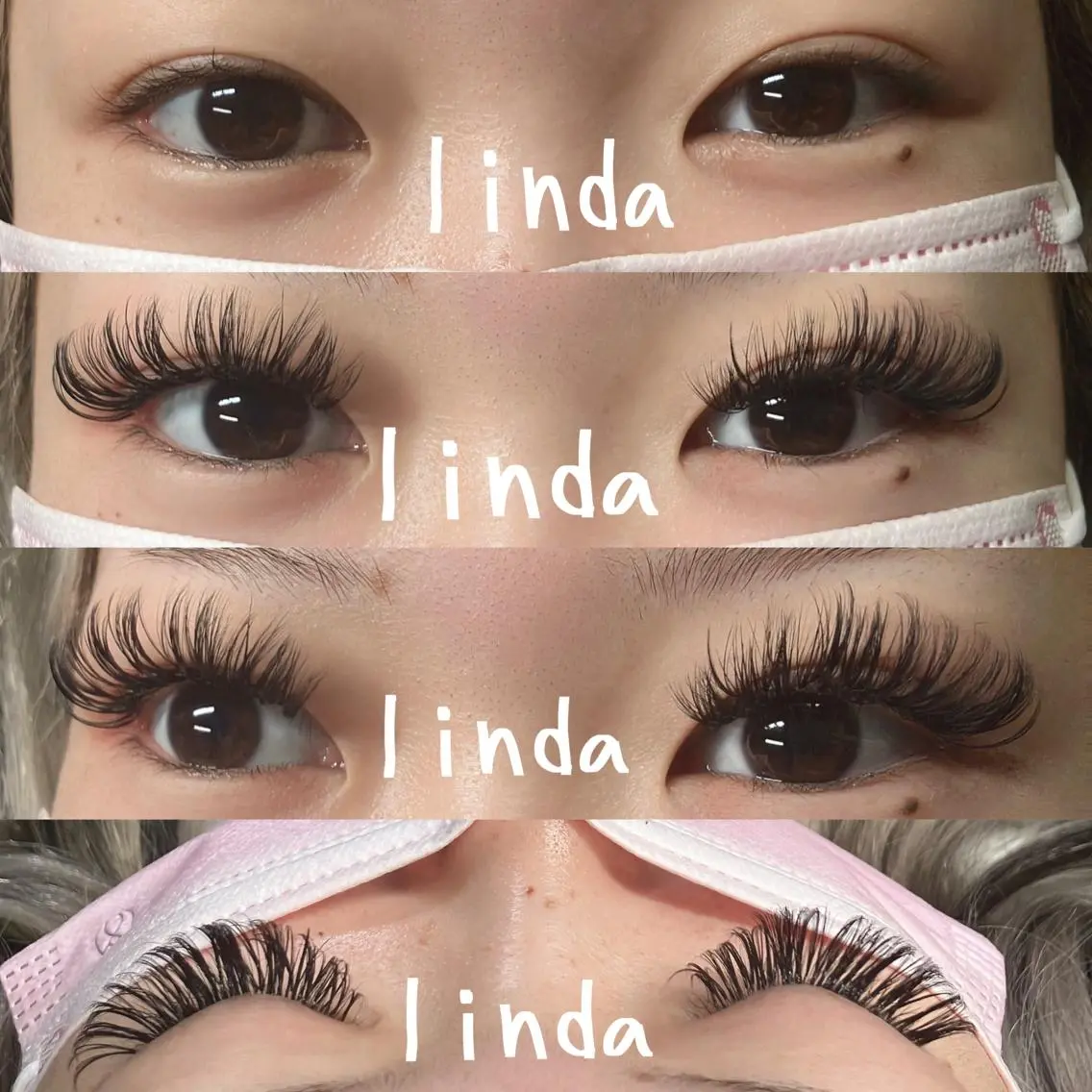 マツエク・マツパ 付け放題 CCカール Cカール ボリュームラッシュ linda lashesのマツエク・マツパデザイン