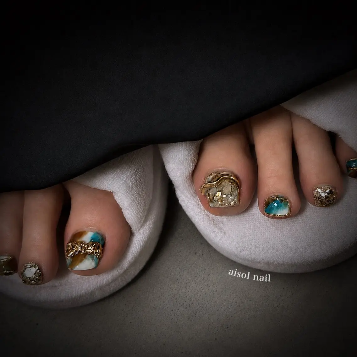 ネイル フットネイル フットネイル Aisol nail salonのネイルデザイン
