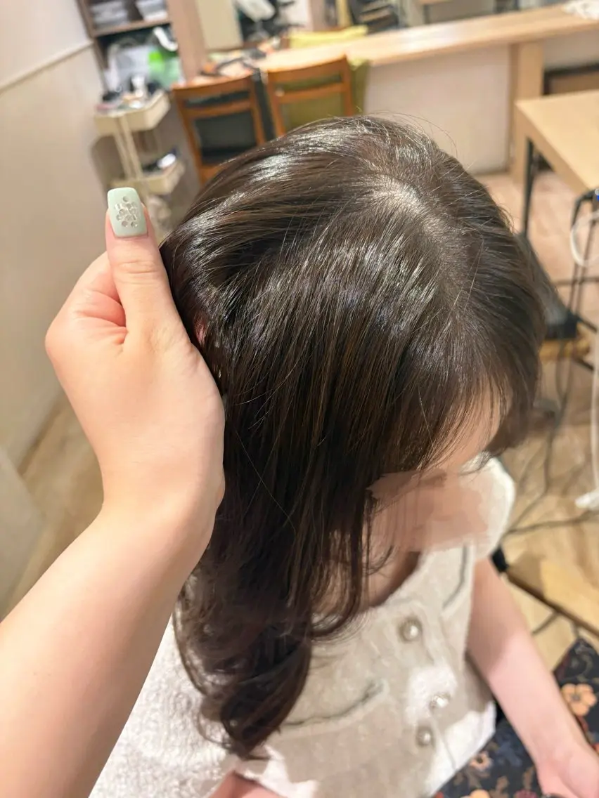 ロング ヘアカラー えんどう ゆめはのヘアスタイル