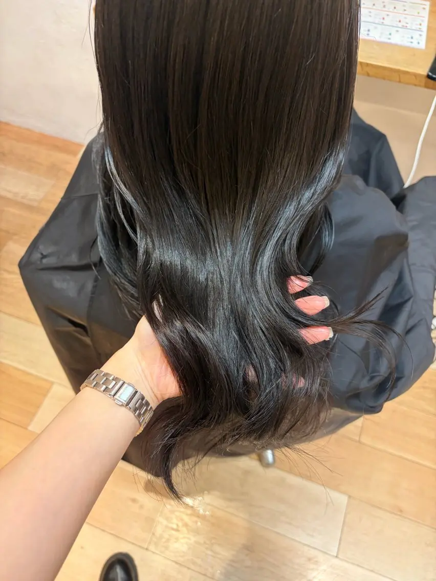ロング カラー カット ヘアカラー トリートメント 🌙赤み消し/韓国/ 艶カラー/suwaのヘアスタイル