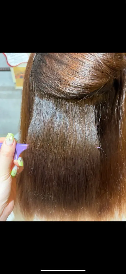 ロング パーマ 縮毛矯正 イロアイヘアー Renのヘアスタイル