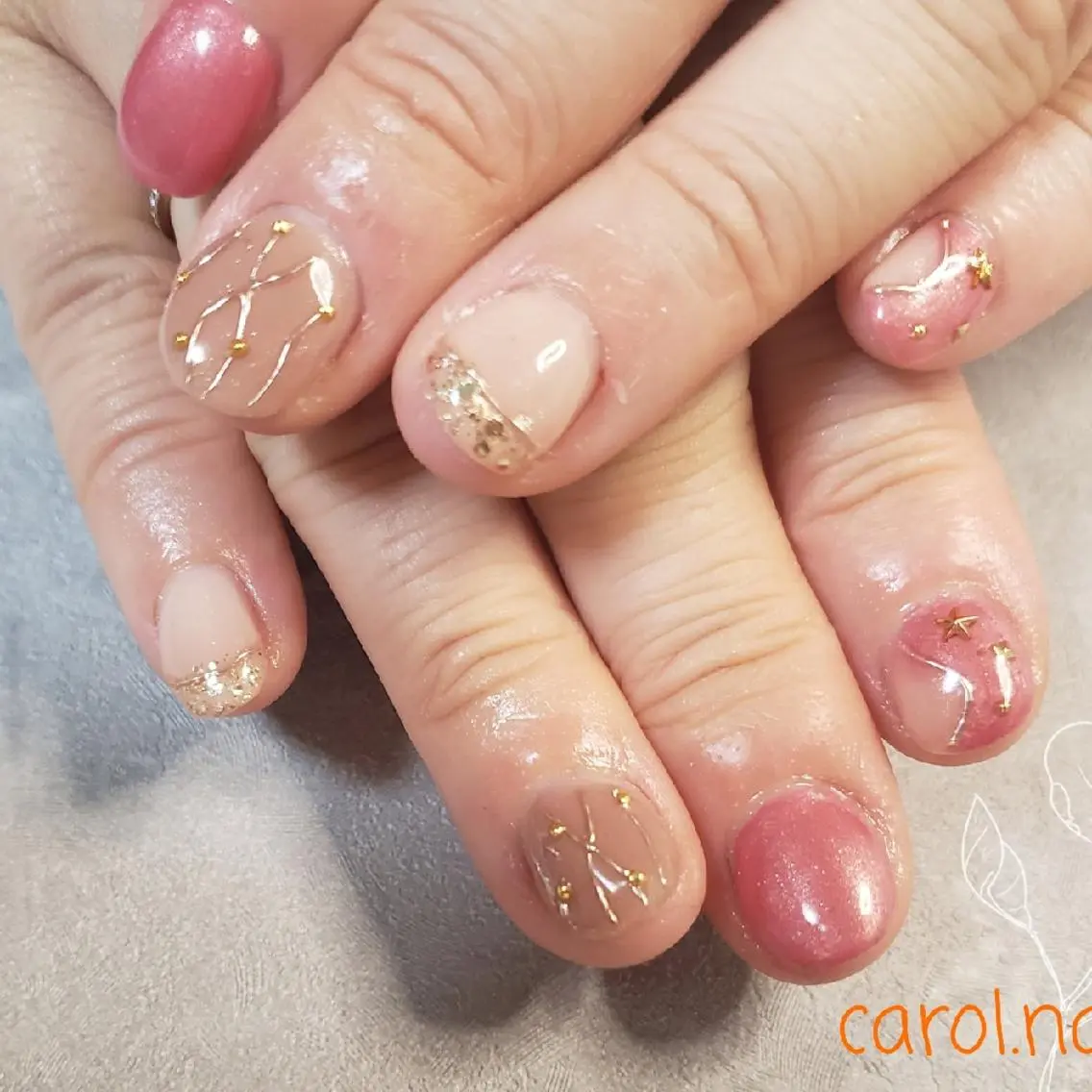 ネイル ピンク carol nailのネイルデザイン