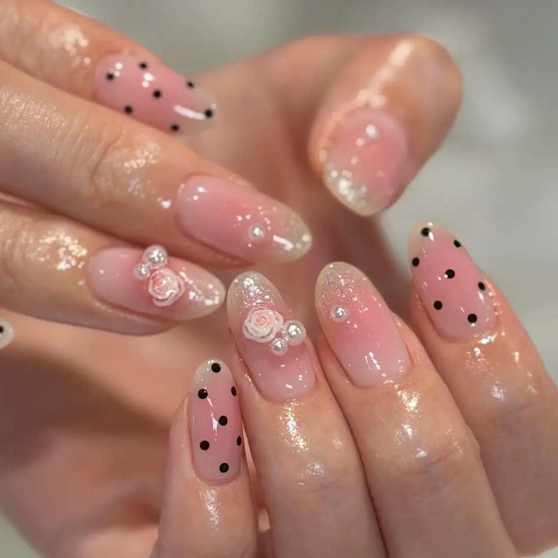 ネイル アートネイル yume 🎀大人ガーリー🎀のネイルデザイン
