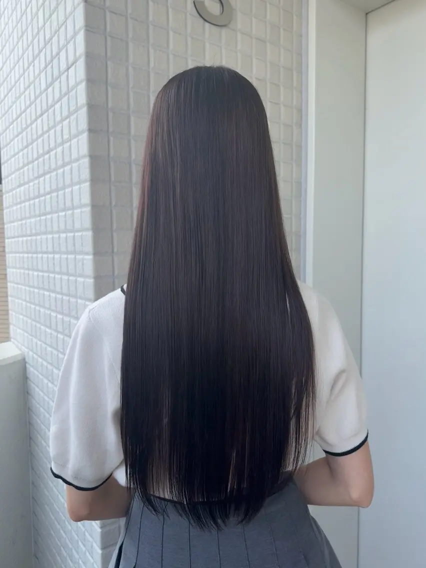 ロング カラー ブラウンカラー モカブラウン ピンクカラー 縮毛矯正/エクステ /艶カラー/ヘアメのヘアスタイル