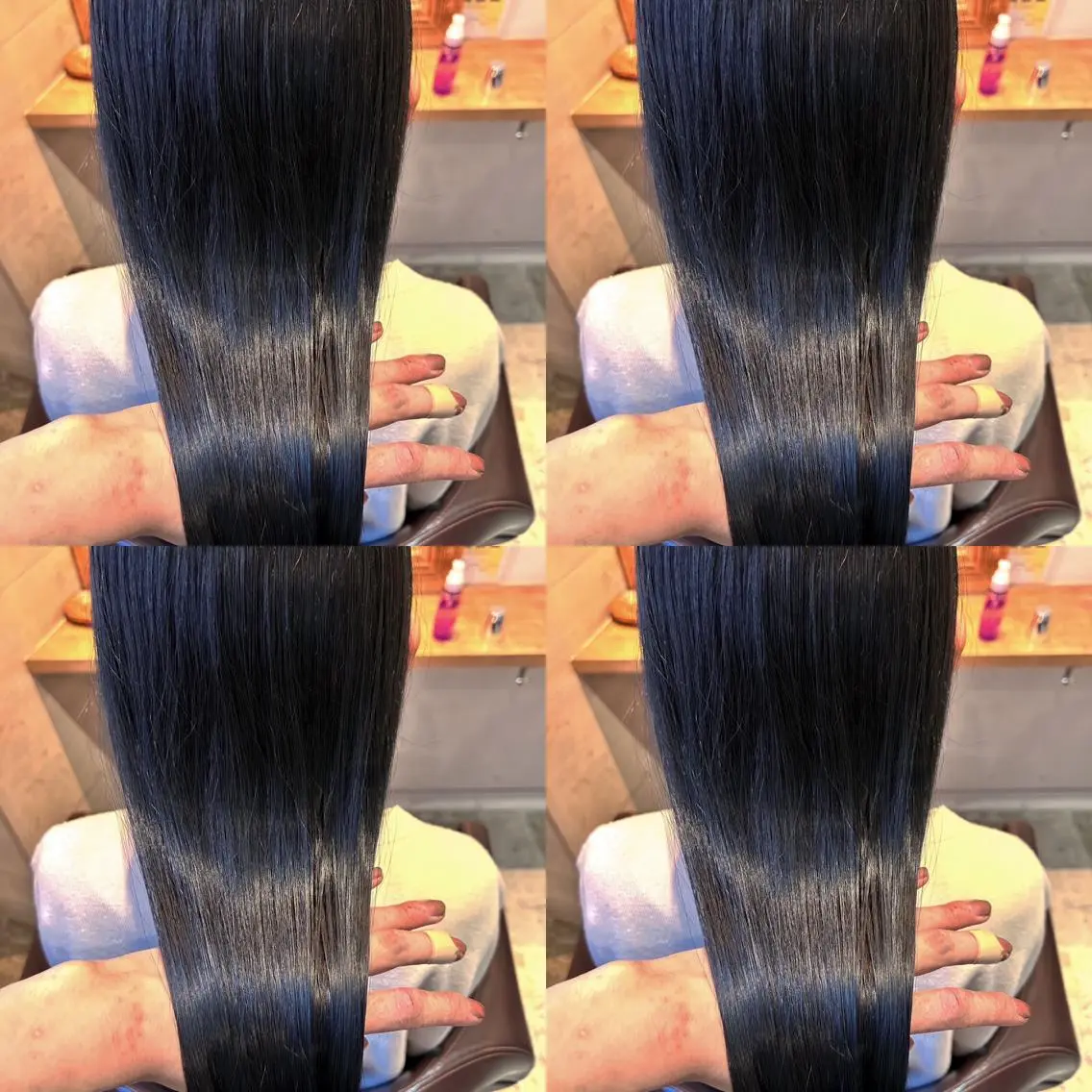 ロング カラー 黒髪 ブルーカラー ブルーブラック 店長✨髪質改善✖️ 透明感カラー／純大のヘアスタイル