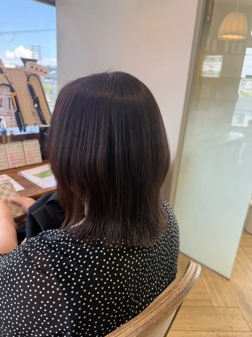 ミディアム カット ヘアカラー トリートメント 白髪ぼかし/髪質改善 濱走大輝のヘアスタイル