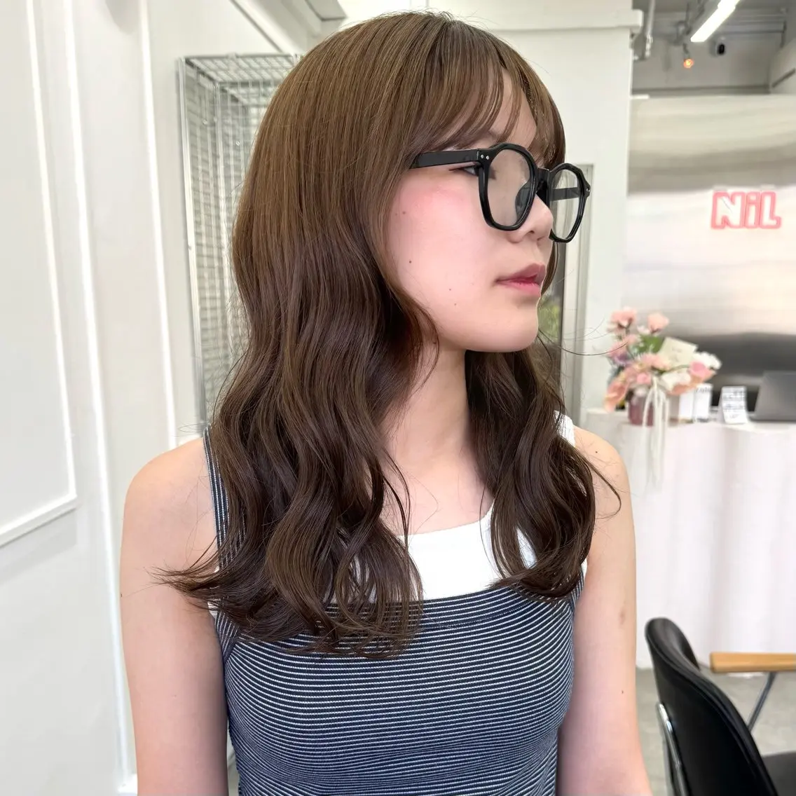 セミロング カラー ヘアカラー minori パーマ/透明感カラーのヘアスタイル