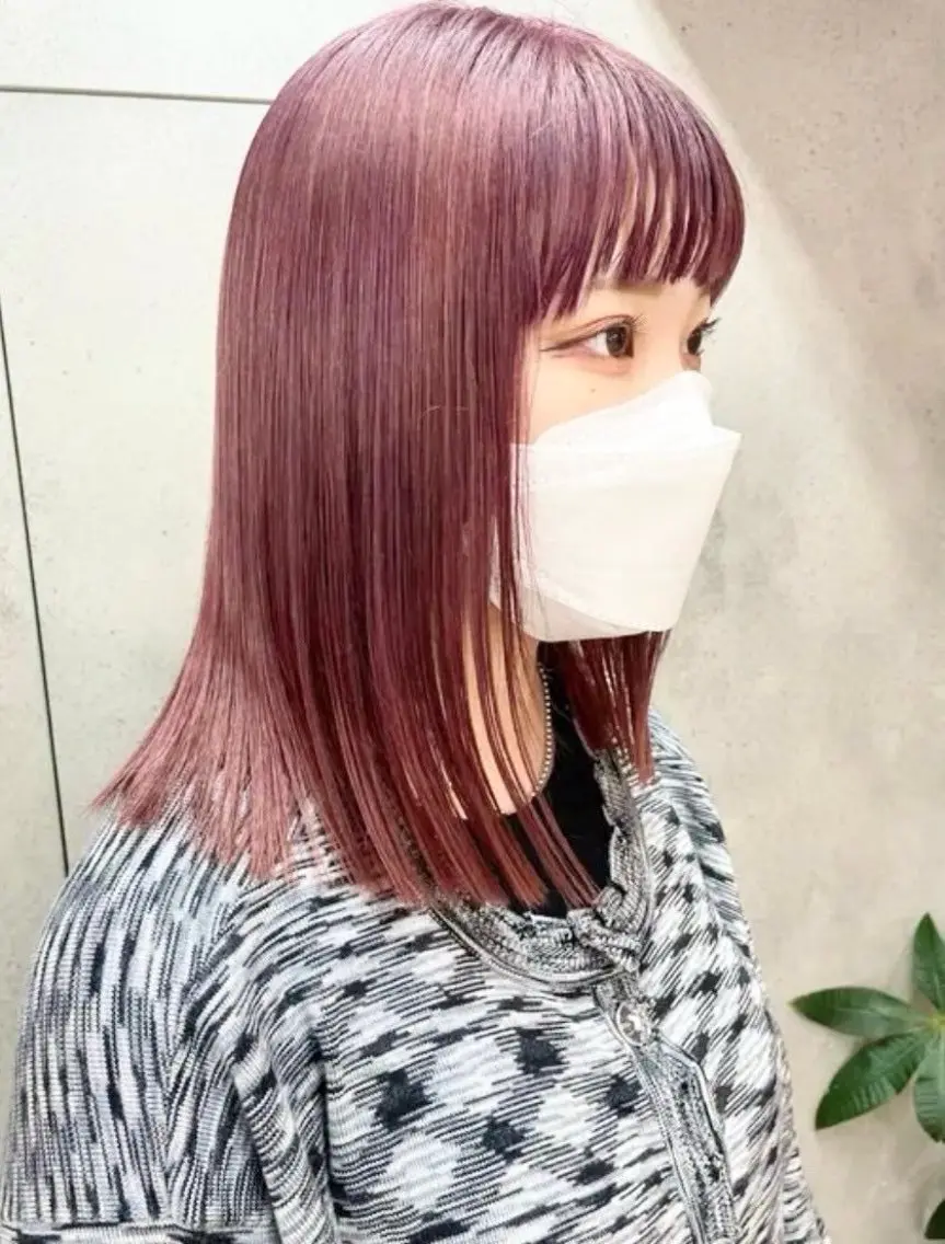 カラー カット ヘアカラー RIN パーマ/暖色カラーのヘアスタイル