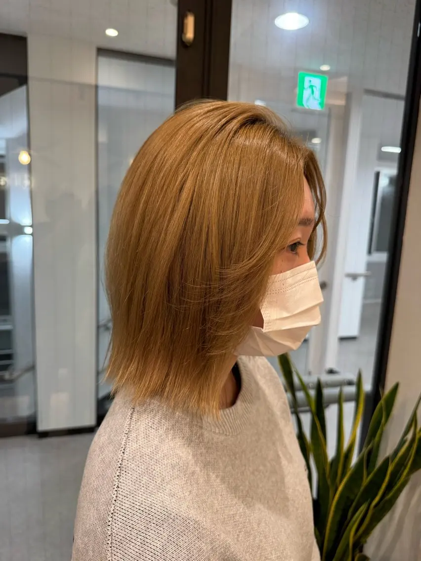 ミディアム カット ヘアカラー 大船🫧ボブ・レイヤ ー・メンズ持田樹のヘアスタイル