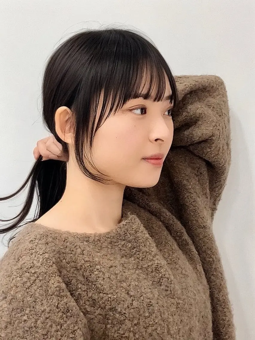 【平日限定✨】カット+【自然な仕上がり✨】前髪縮毛矯正+2Stepトリートメントの写真