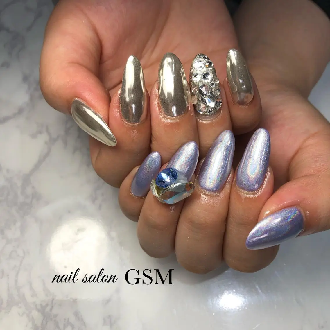 ネイル キラキラネイル ハンドネイル nail salon GSMのネイルデザイン
