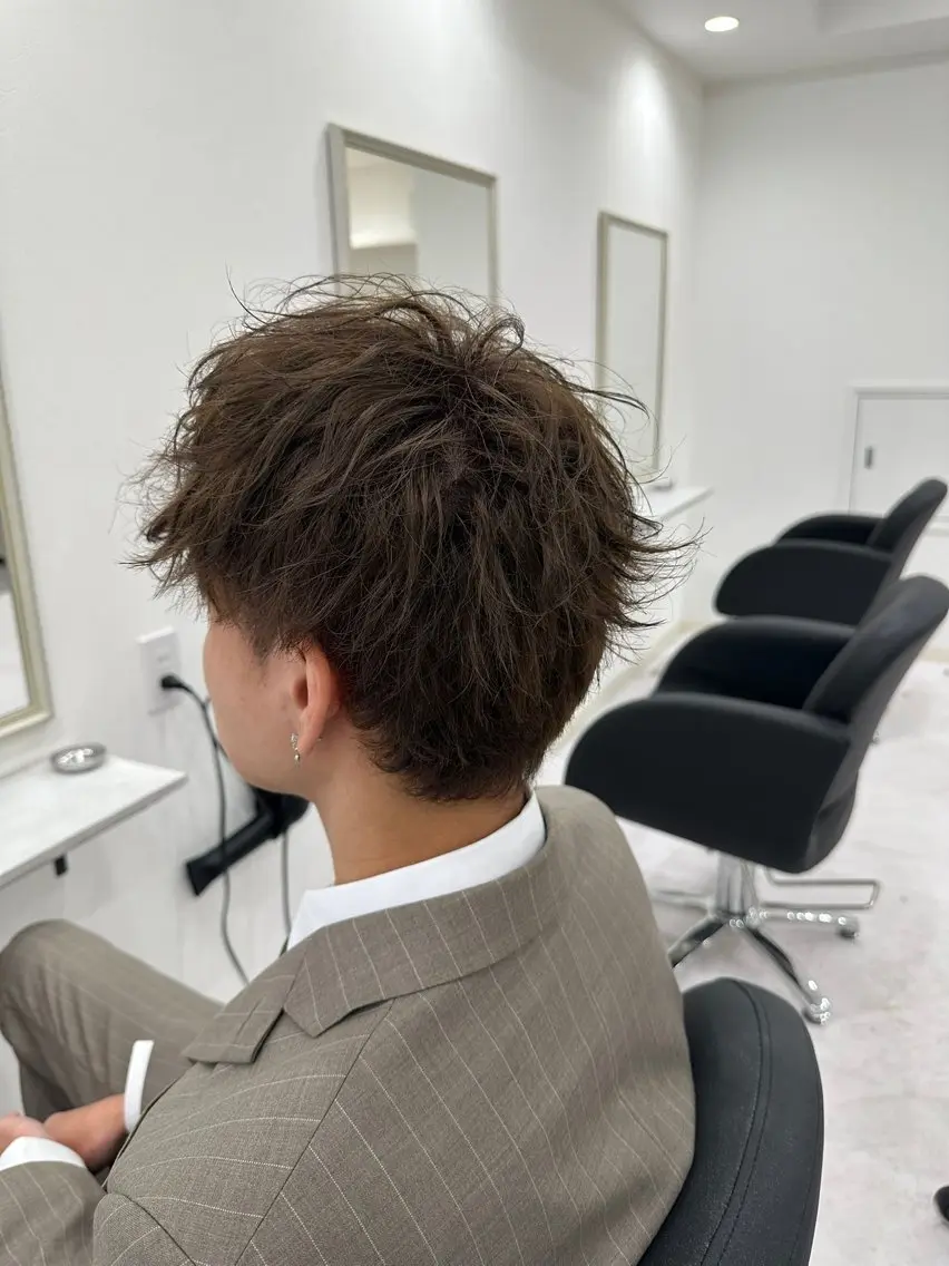 ショート カット ヘアカラー トリートメント 👑メンズパーマ👑 中谷 陸のヘアスタイル