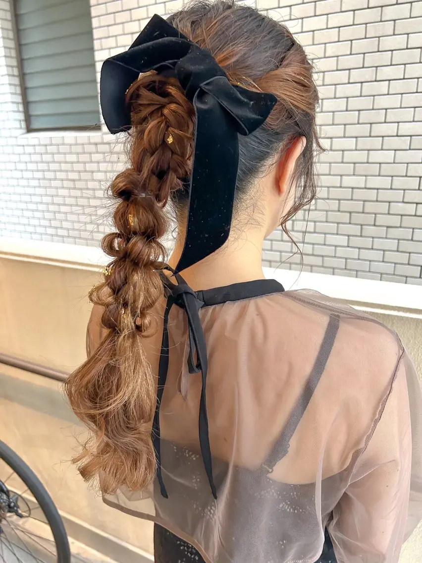 ロング ヘアアレンジ ポニーテール ロング ヘアセット SHANTi 飯塚 ヘアセット/髪質改善のヘアスタイル