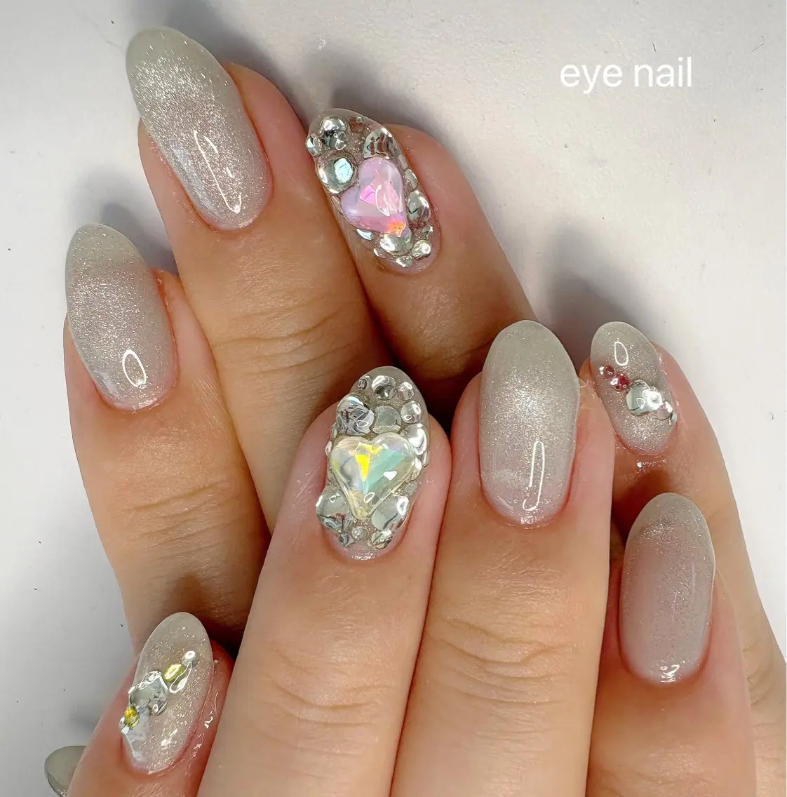 ネイル ハート マグネットネイル ハンドネイル Eye nailのネイルデザイン