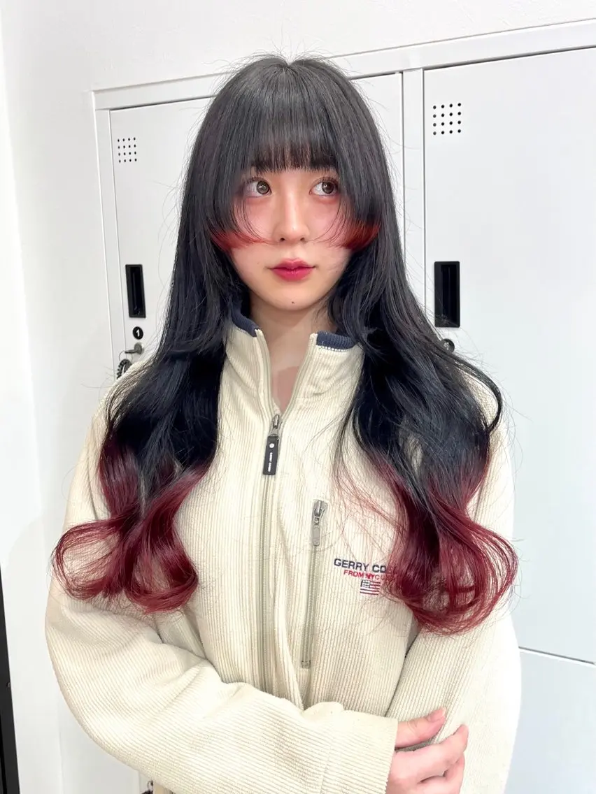 ロング カラー パーマ ヘアアレンジ メンズ キッズ ヘアカラー トリートメント 💖オタク美容師 ꒰ঌ♡モモ♡໒꒱のヘアスタイル