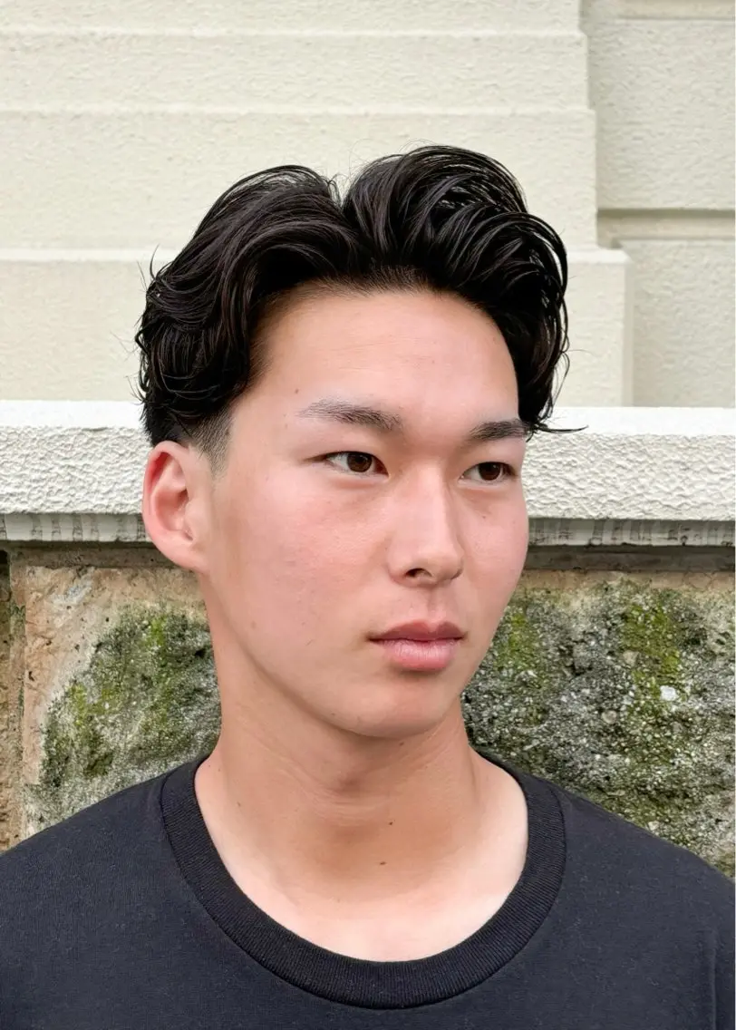 ショート パーマ メンズ パーマ 三宮メンズカット ヨシイッキのヘアスタイル