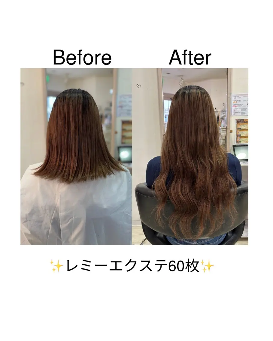 ヘアアレンジ シールエクステ エクステ エクステ 艶カラー🫧/シール エクステRYOKAのヘアスタイル