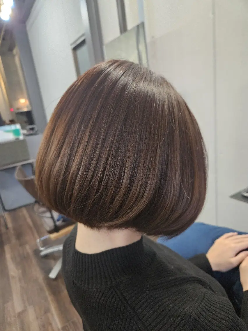 ショート カラー ワンレンボブ ボブ カット ヘアカラー トリートメント terra✂️川嶋 大輔のヘアスタイル