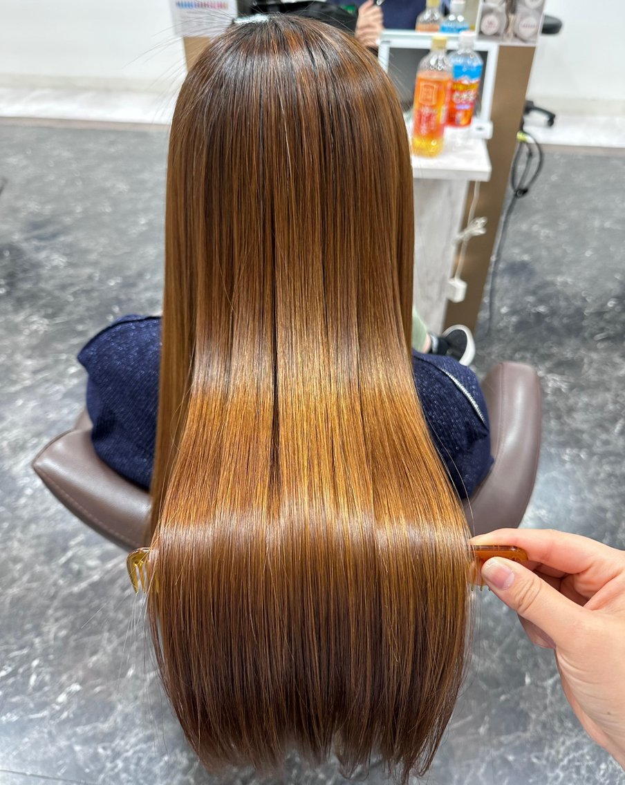 ロング カット ヘアカラー 縮毛矯正 トリートメント エクステ Lantana 未南海のヘアスタイル
