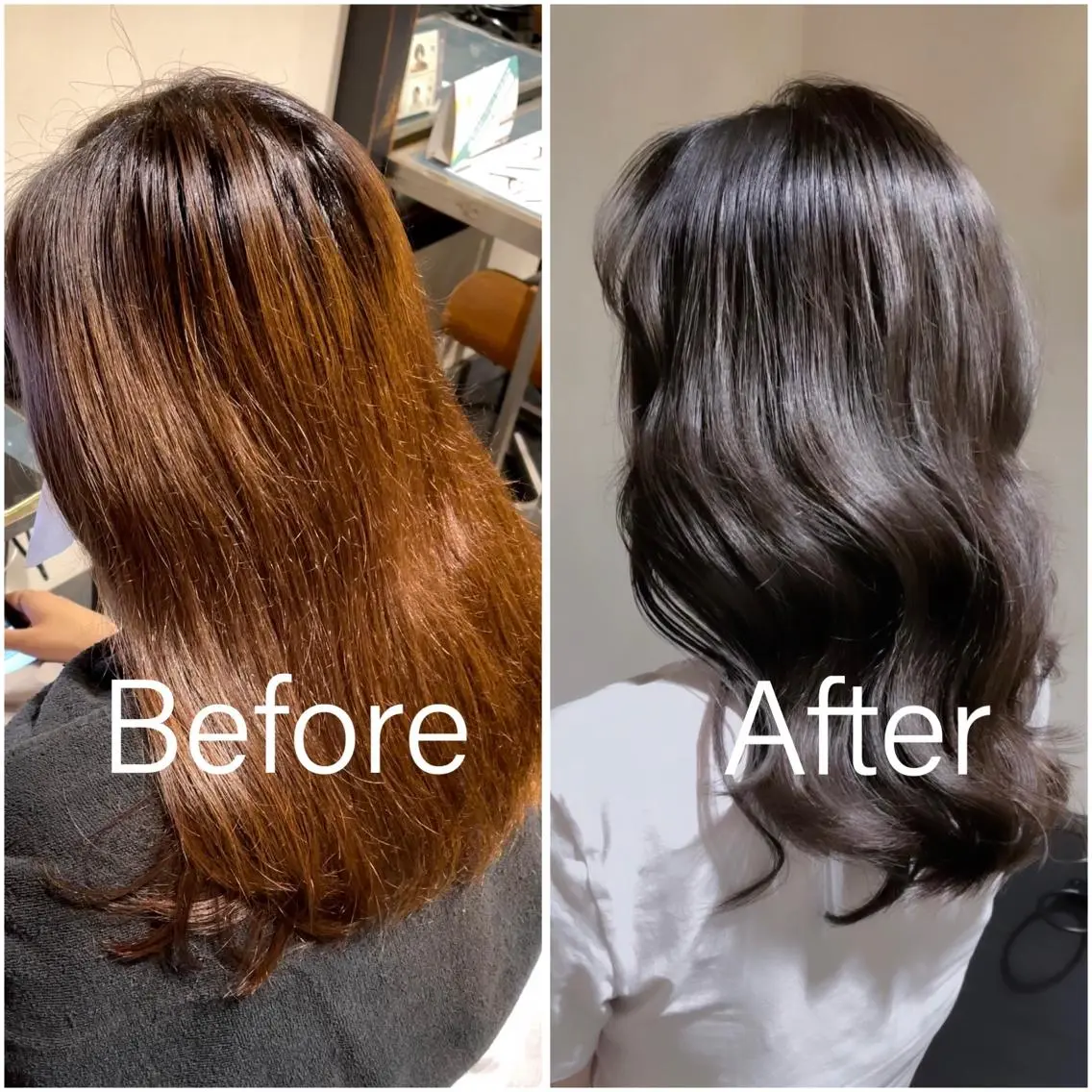 ロング カラー アッシュ 透明感カラー グレージュ オレンジ パープルカラー 泉 堅也のヘアスタイル