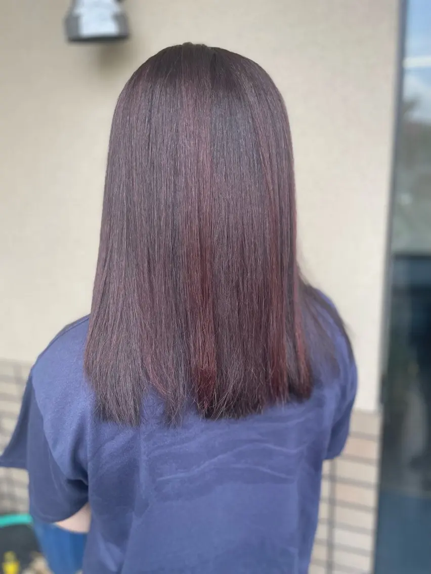 セミロング カラー ピンクカラー ヘアカラー 沢田 瞳のヘアスタイル